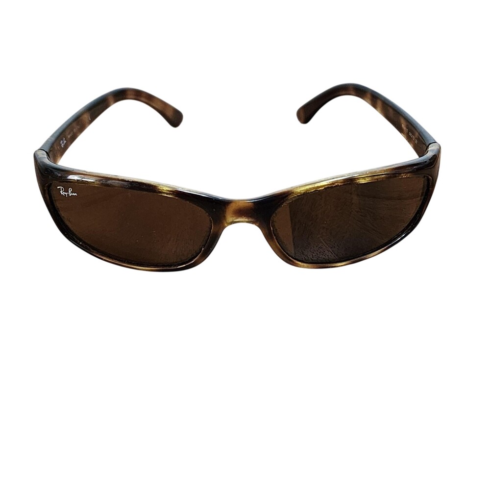 Ray-Ban Sunglasses Brown Havana Tortoise Wrap RB 4115 642/73 Made Italy Vintage